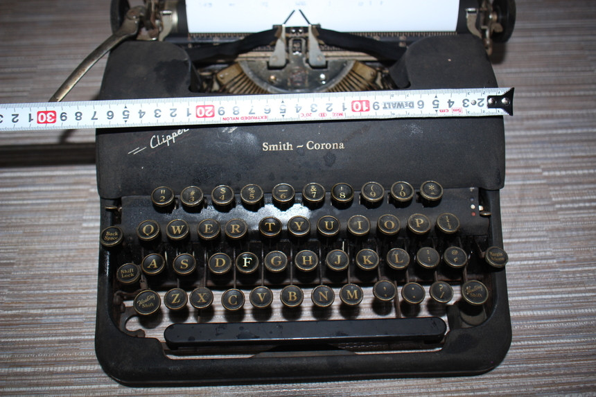 1940년대 스미스 코.로.나 USA 빈티지 타자기 Clipper 엔틱 디스플레이 골동품 실사용 가능 가방 케이스--5