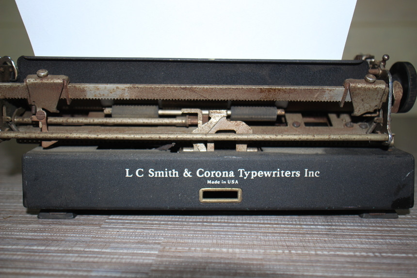 1940년대 스미스 코.로.나 USA 빈티지 타자기 Clipper 엔틱 디스플레이 골동품 실사용 가능 가방 케이스--6