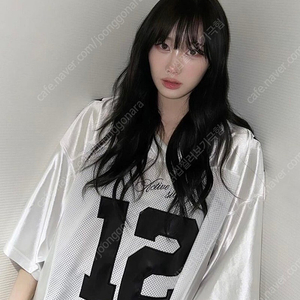 [지젤 착용] 2000아카이브스 풋볼 티셔츠 블랙레더