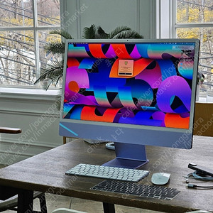 아이맥24" m1고급형 512ssd 8코어gpu 8기가램 박스풀 74만 송파/가산 직거래