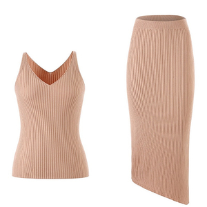 르미에르메 블랑쇼 SLEEVELESS TOP&SIDE SLIT SKIRT