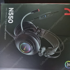 앱코 N550 ENC 가상 7.1 RGB 진동 노이즈 캔슬링 마이크 3D 초경량 게이밍 헤드셋