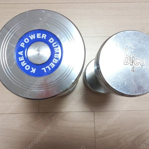 아령 국산 크롬 도금 아령(덤벨) 4kg 1개 6kg1개 총 2개 판매합니다