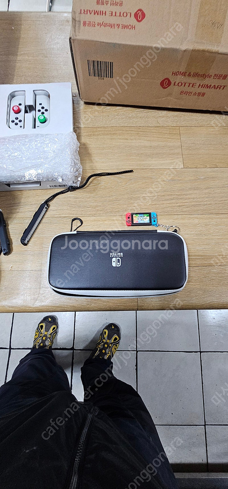 닌텐도 oled 중고 올박스+정품케이스 +사제조이콘케이...--2