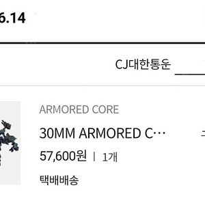 반다이 30mm 아머드코어6 라이거테일