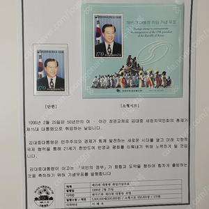 제15대 김대중대통령 취임 기념우표
