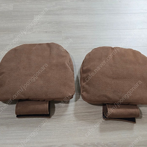 제네시스 G80 후석목베개 헤드레스트 필로우 브라운