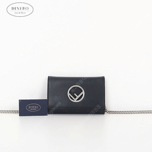 [부산중고명품 디넬로] Fendi 펜디 8BS024 블랙 카프스킨 KAN I 칸 아이 F WOC 체인 숄더백