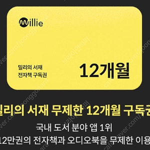 밀리의서재 12개월 구독권