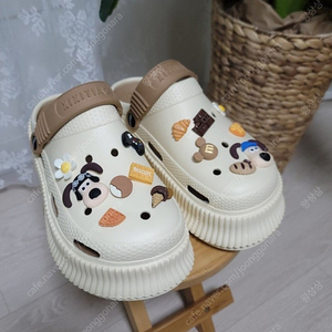 강아지 그로밋 크록스 샌들 슬리퍼