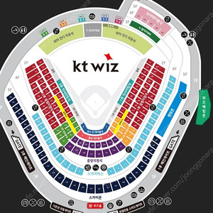 5/5 KT wiz 케이티위즈 티빙테이블석 1루 스카이존 4연석 2연석