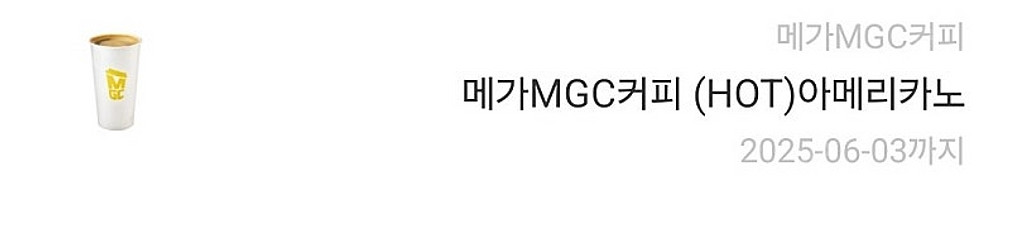 메가커피 핫아메리카노 1천원--0
