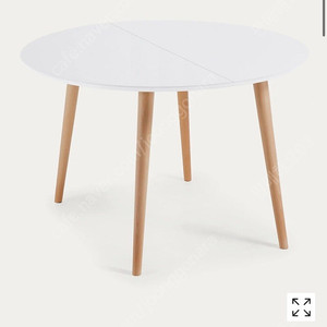 케이브홈 / 오퀴확장형 원형식탁 (120x120-200)
