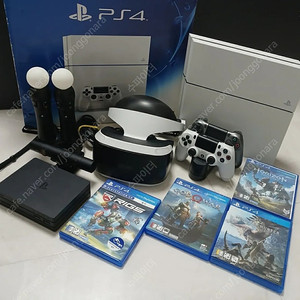 PS4 1테라 11버전 VR풀세트.듀얼쇼크2.게임4