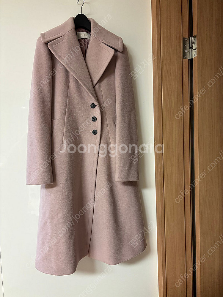 SJSJ 원피스형 프린세스 코트 양모 햅번 A라인 핑크 결혼식하객룩--0