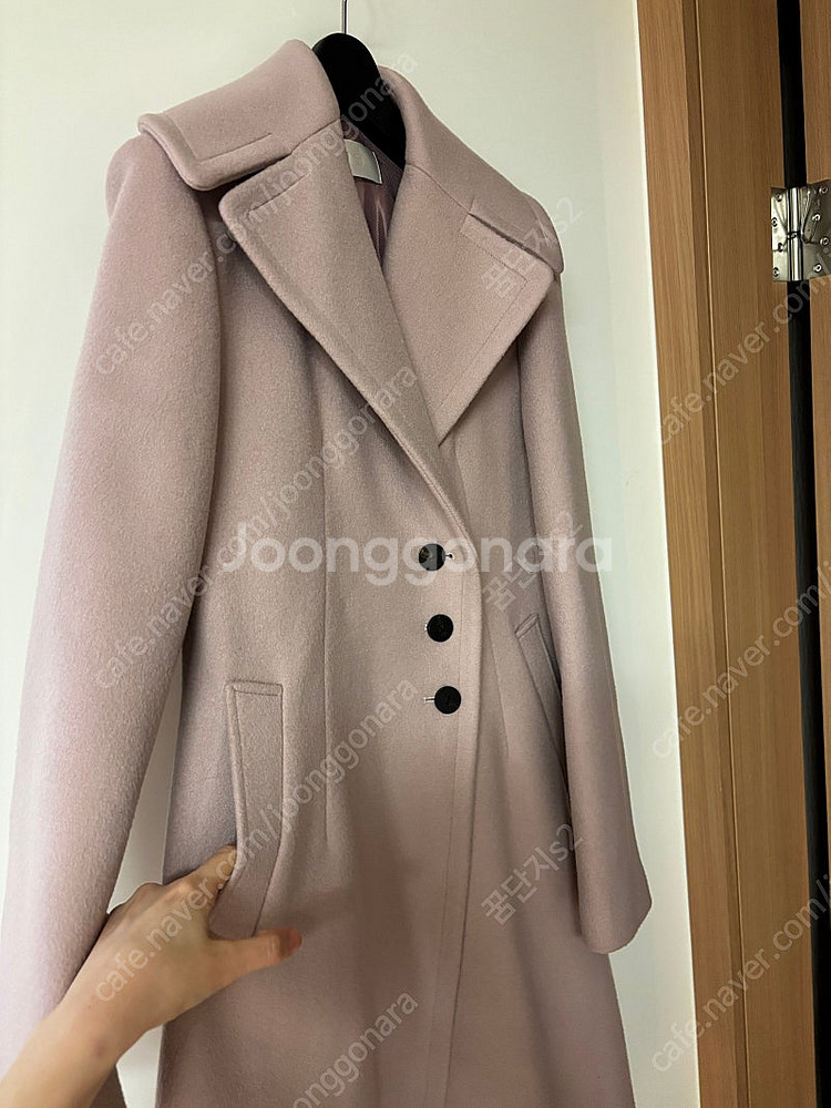 SJSJ 원피스형 프린세스 코트 양모 햅번 A라인 핑크 결혼식하객룩--2