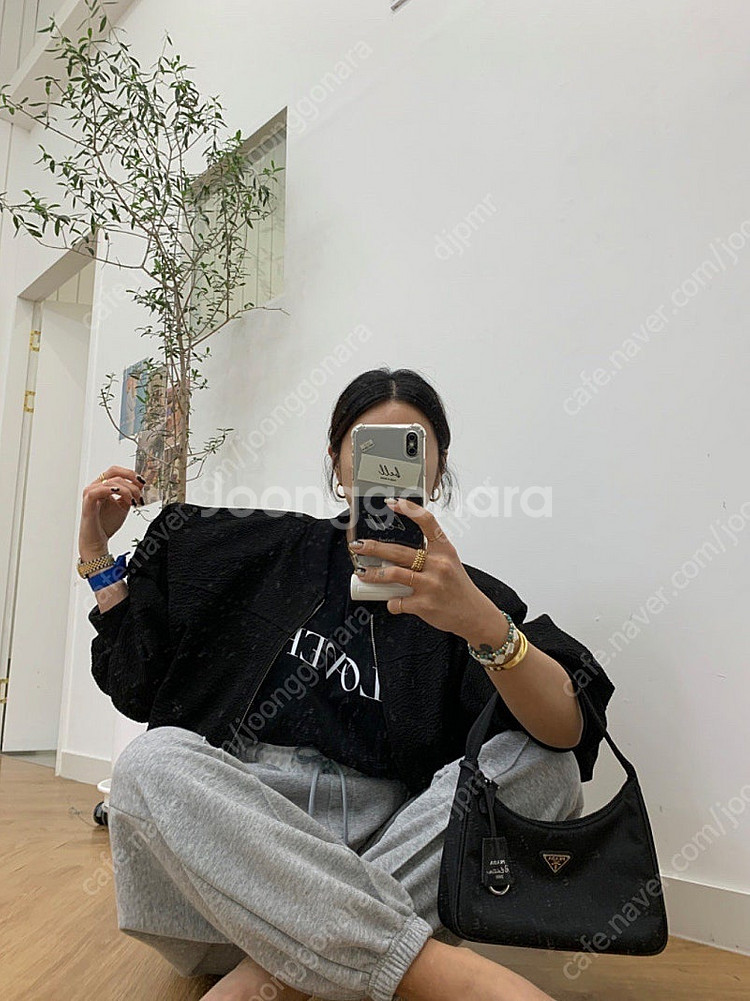 셔링항공점퍼(블랙 새상품) 벨201 드하우 러브미우 러...--2