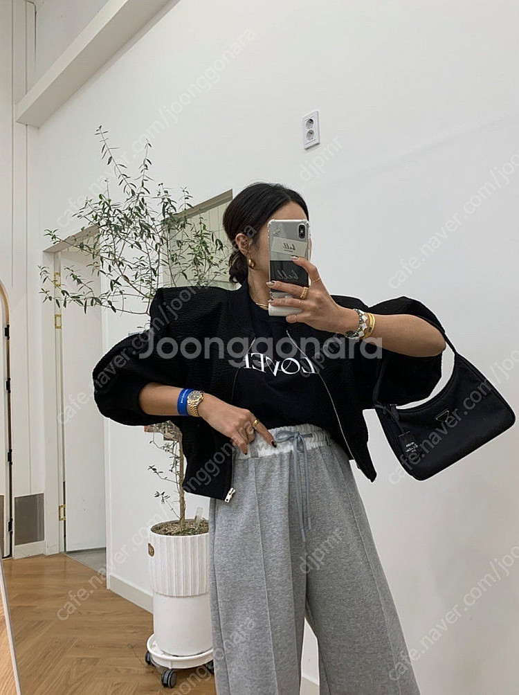 셔링항공점퍼(블랙 새상품) 벨201 드하우 러브미우 러...--6
