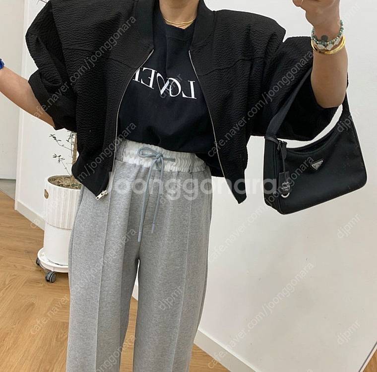 셔링항공점퍼(블랙 새상품) 벨201 드하우 러브미우 러...--8