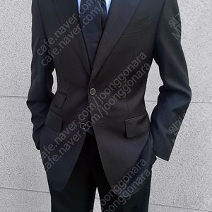 캠브리지멤버스 / 와이드 피크드라펠 수트 블랙 / 100~103, 32~33
