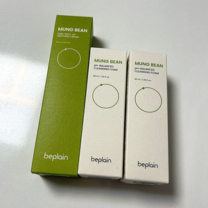 (미개봉새제품)비플레인 녹두 모공 타이트업 수딩 크림 60ml + 녹두 약산성 클렌징폼 80ml 판매