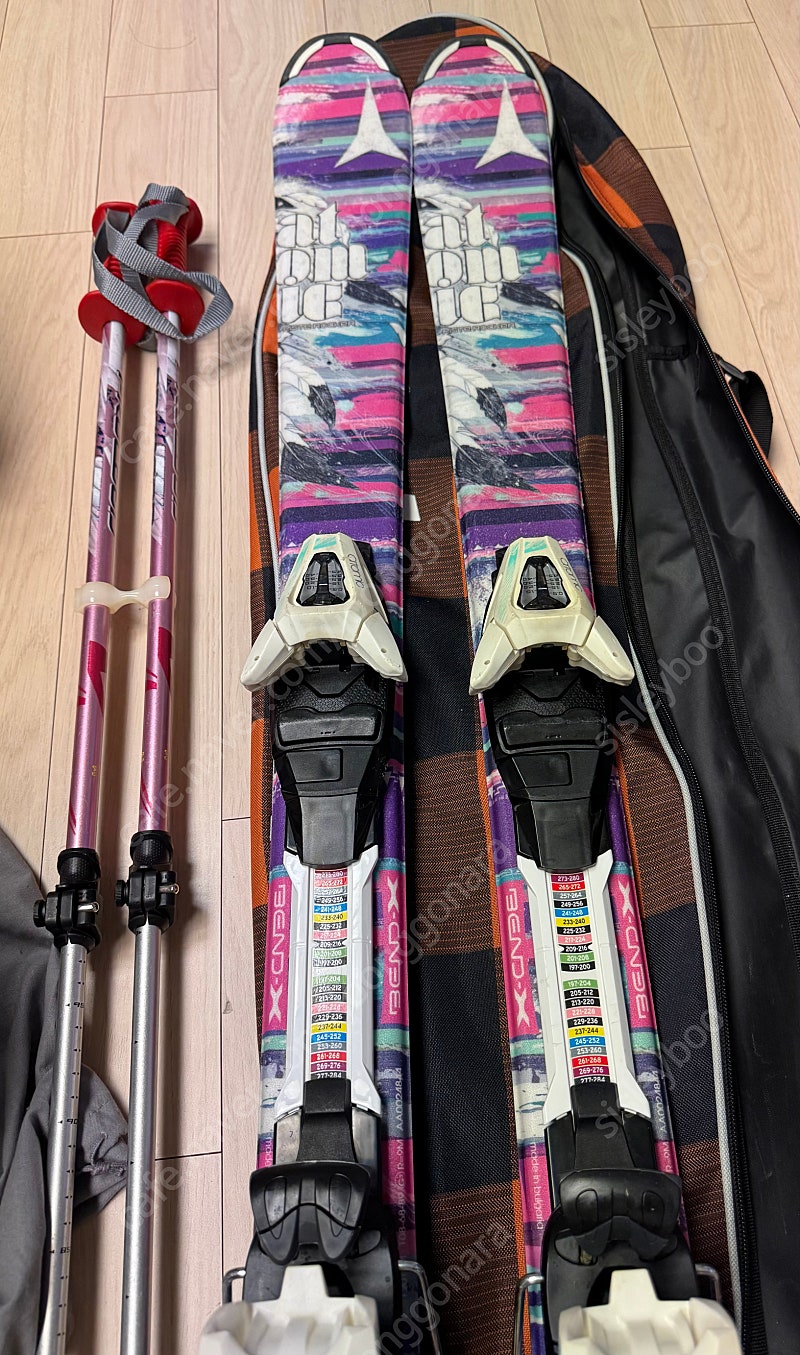 살로몬 부츠 아토믹 스키 세트