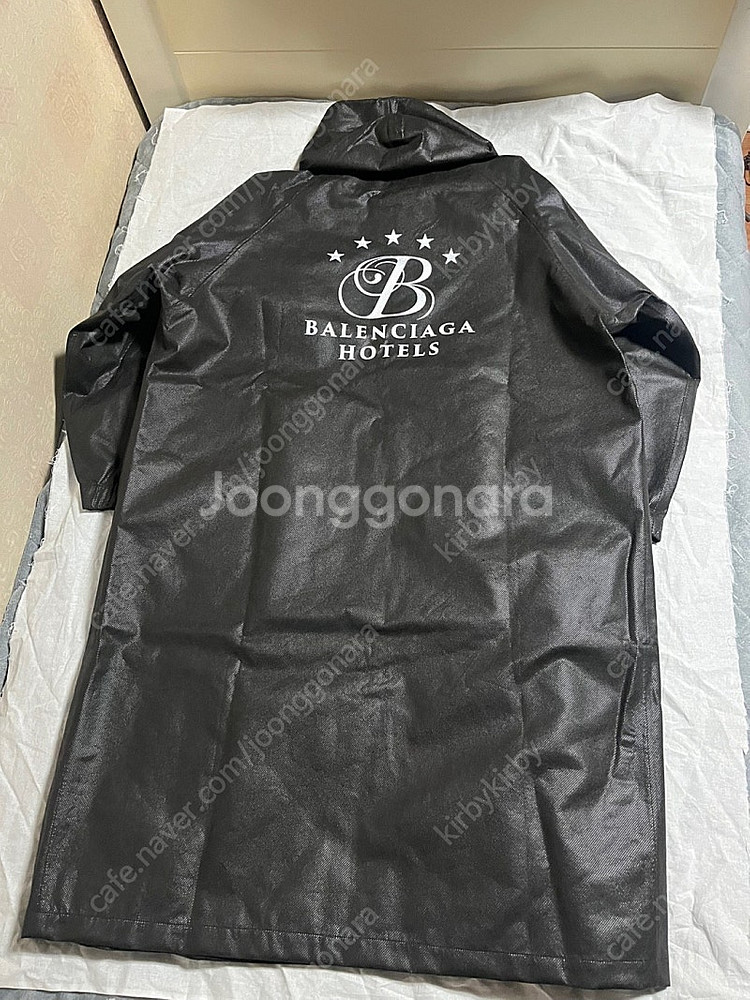 [1] 발렌시아가 호텔 롱 레인코트 자켓 / 블랙--2