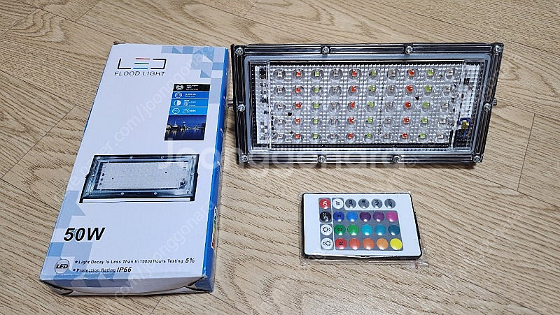 LED투광기 220V 50W RGB(리모컨) IP66방...--0