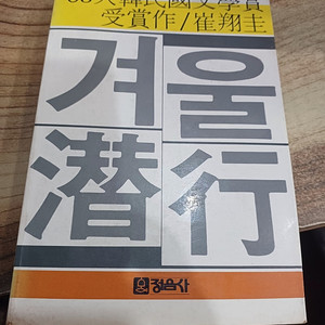 겨울 잠행.. 최상규.작, (83 대한민국 문학상.수상작..정음사 .판 )1983년.초판.