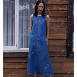 언앤써드 미스테리 화이트 데님 롱 원피스
