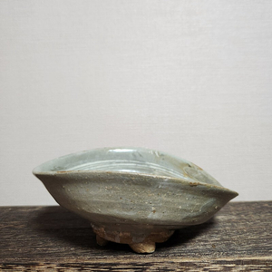 대구골동품 조선초기 분청사기 인화문 찌글이 접시