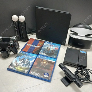 PS4 슬림 1테라 11버전 VR풀셋.듀얼쇼크2.게임4