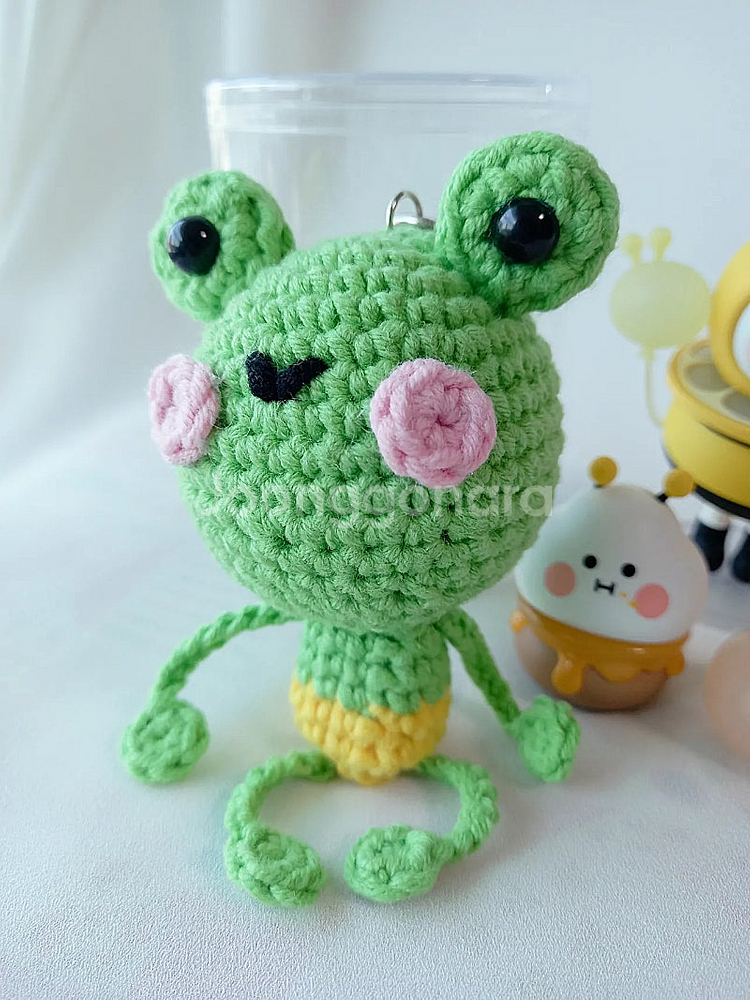 토토로 인형 / 개구리 뜨개 키링 / 20cm 솜의상,...--8