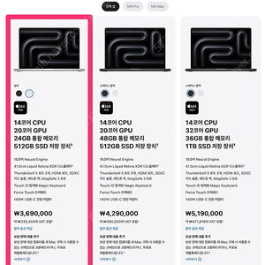 2025년형 16인치 맥북프로 M4 PRO 신형 급매 [미개봉]