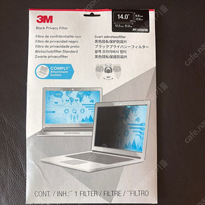 3M 노트북 블랙 프라이버시 필터 14인치형 새상품