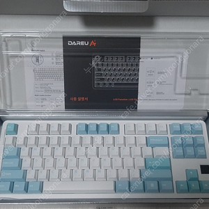 (단순개봉) 다얼유 DAREU A87 PRO 8K 아이스블루 스노우축 5.0