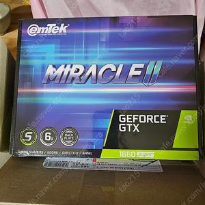 미개봉 그래픽카드 이엠텍 지포스 GTX 1660 SUPER MIRACLE II D6 6GB