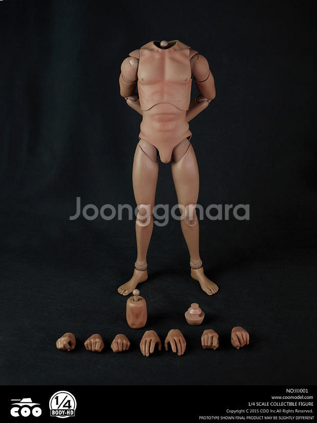 쿠모델 남성 쿼터 바디 18인치 피규어(핫토이 호환)--3