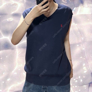 폴로 랄프로렌 피마코튼 니트조끼 베스트 네이비 L