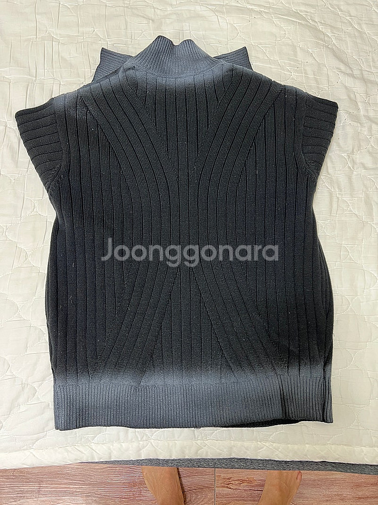 인사일런스 25 SS 스프레이 워시드 니트 집업 블랙 ...--5