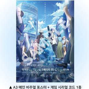 프로젝트 세카이 극장판 포스터 + 게임 시리얼코드