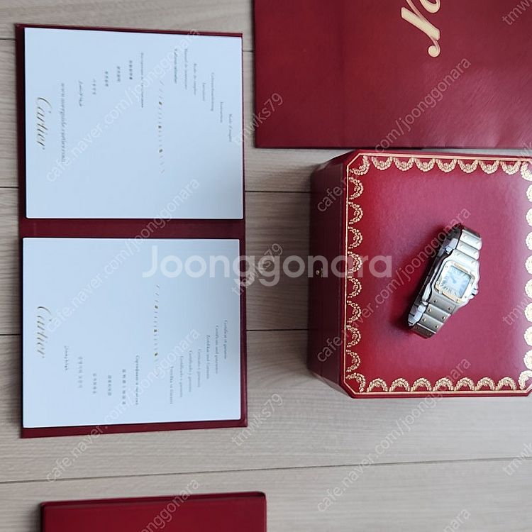 까르띠에 산토스 갈베 여성 콤비 까르띠에 케이스보증서유--7
