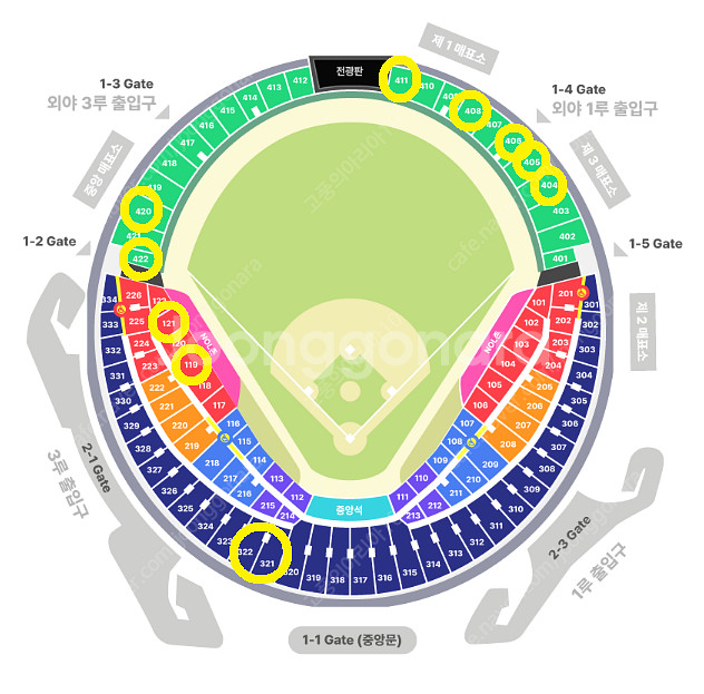 두산 vs LG 잠실 5/5~6일 < 1루~3루 > 2...--0