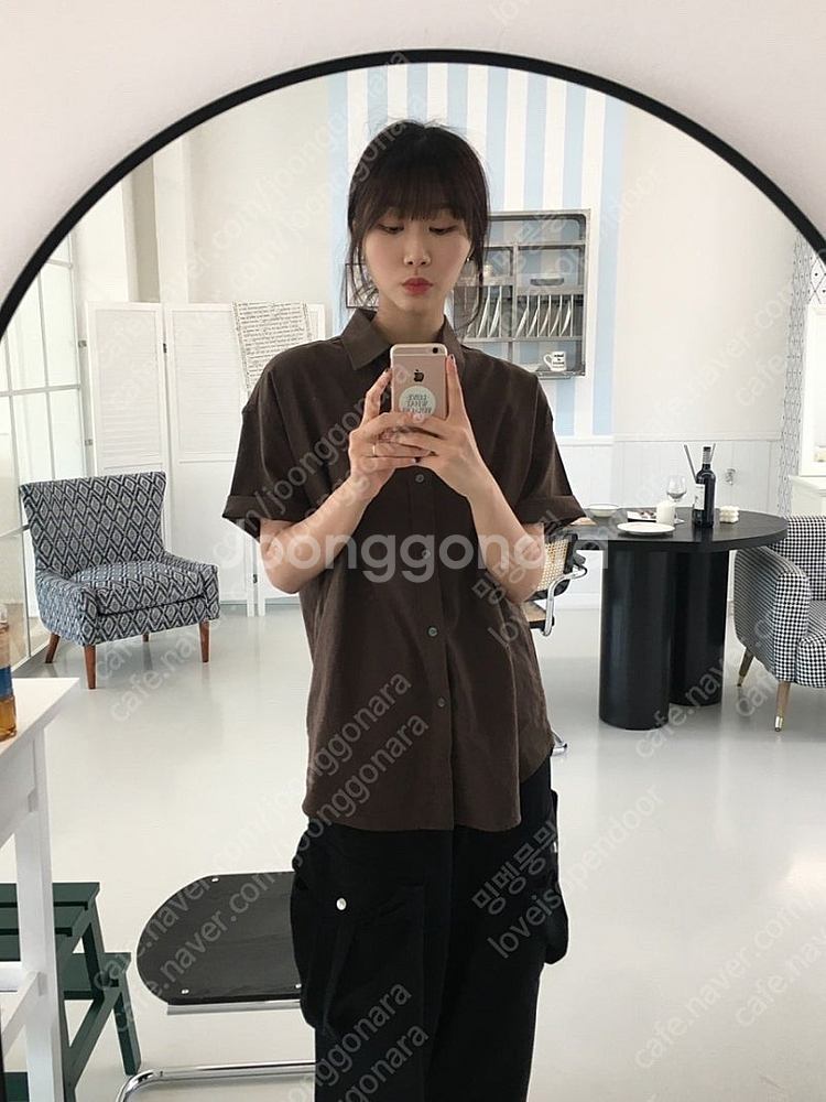 피넛데이즈 스테디 린넨 하프 남방--3