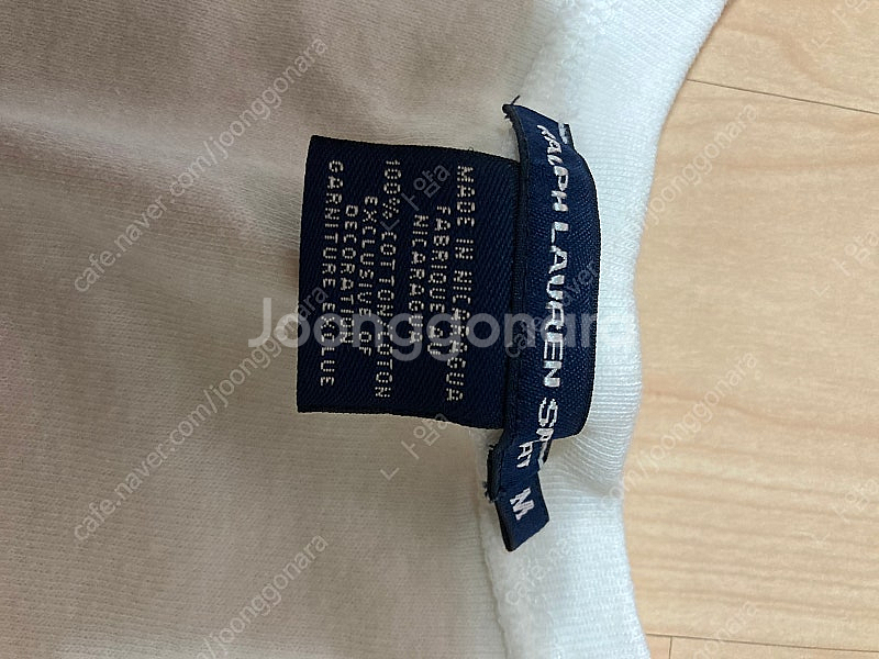 폴로 랄프로렌 흰색 V넥 티셔츠--1