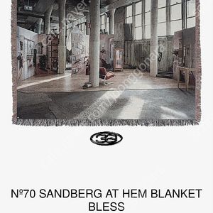 블레스 블랭킷(Bless blanket) - sandberg at hem blanket,2021(사이즈: h:1480 x w:2200 mm)​미사용 새재품