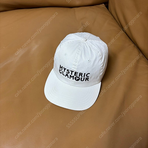 Histeric Glamour 히스테릭글래머 로고 화이트 6패널 볼캡 모자 (Washed White)