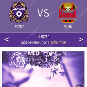 안양FC VS FC서울 자유석 1장 판매합니다~
