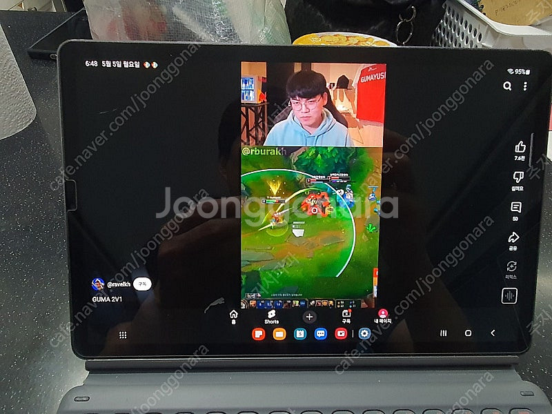 갤럭시탭 s6 256gb 키보드케이스 개인--3