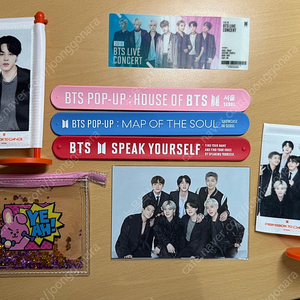 방탄소년단 굿즈-팔찌 가족사진 미니플래그 렌티큘러 파우치 스티커